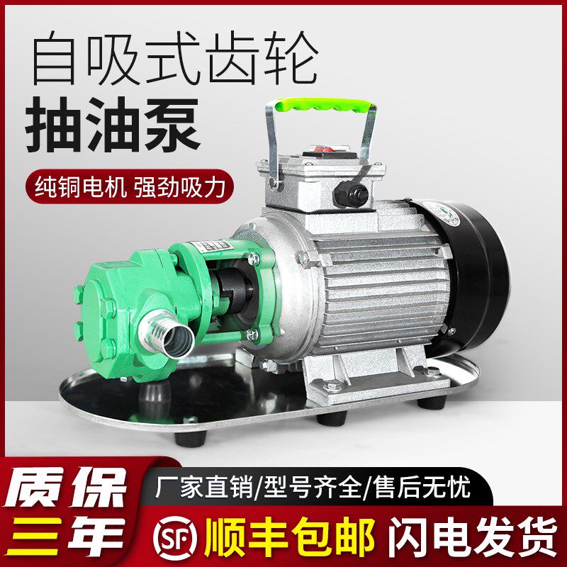 电动抽油泵220V380V自吸防爆不锈钢高粘稠度机油柴油食油加油泵