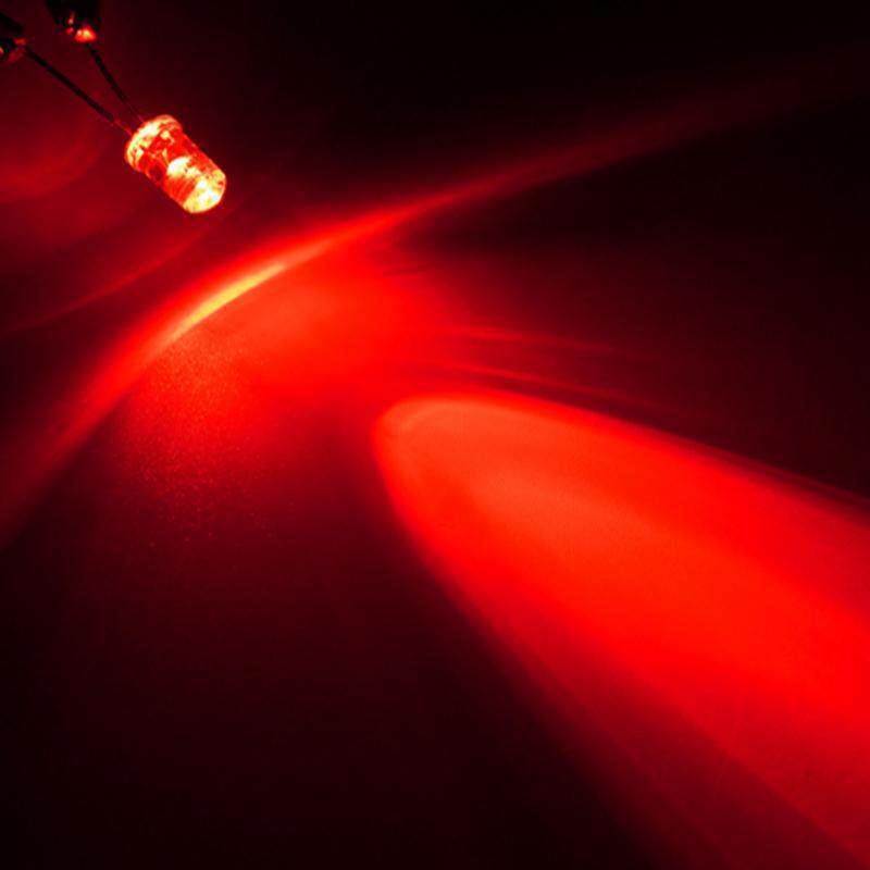 红色LED灯珠 LED发光二极管5MM红色白发红F5红光 超高亮 10000MCD