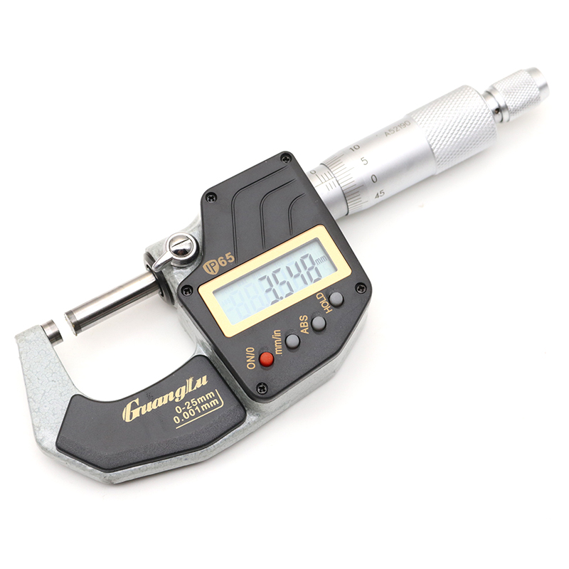 广陆guanglu IP65防水电子数显外径千分尺0-25mm防油数显仪电子