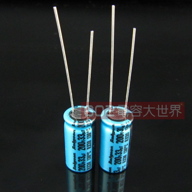 200V33UF红宝石rubycon电解电容RX30滤波通用高频低阻130度10*20