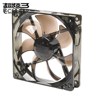 超频三 黑晶F126B 12cm机箱风扇 蓝光超静音 12厘米风扇 电源风扇