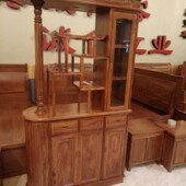 进口红木间厅柜非洲黄花梨隔厅柜进口双面玄关柜实木酒柜红木家