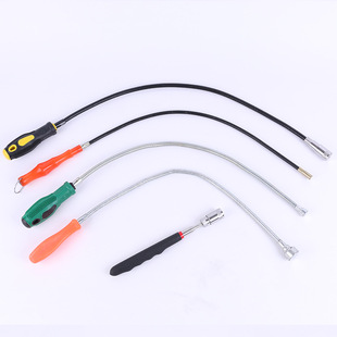 强磁磁力棒取物器可弯曲磁铁捡拾器伸缩吸铁石吸杆维修汽修工具