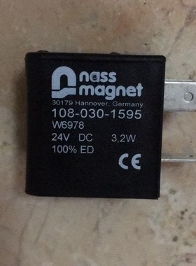 德国奈斯nass magnet电磁阀线圈108-030-1595 W6978 24VDC 3.2W