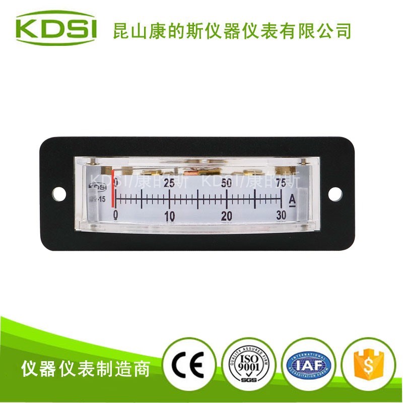 厂家供应 指针式电流表BP-15 DC50mV 30/75A 槽型安培表头 双刻度