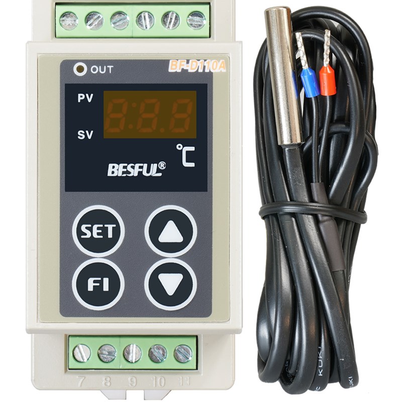 碧河BESFUL导轨电子温控器温控仪温度控制器开关继电器 BF-D110A