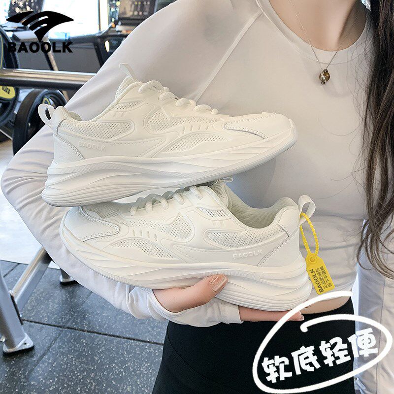 运动鞋女2025新款春夏t女鞋子白色休闲轻便软底超轻减震女款跑步