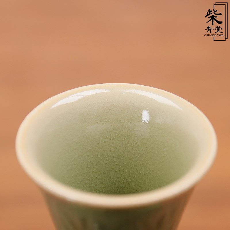 耀州窑仿古宋代天青釉梅瓶中式古典收藏小号摆件S台面花瓶玉壶春