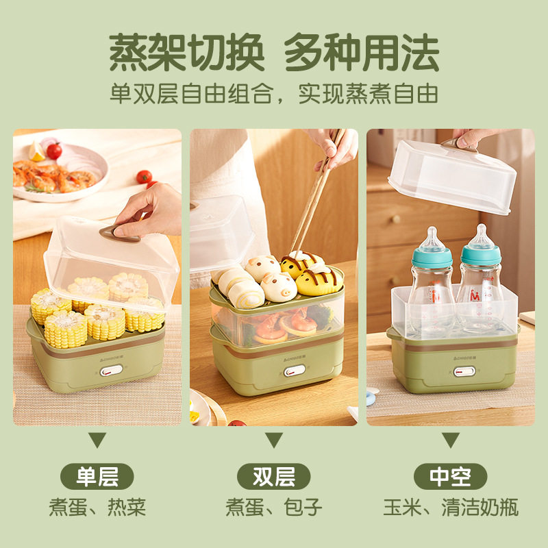 志煮蛋器蒸蛋器多j功能自动断电家用小型迷你宿舍鸡蛋早餐机防干