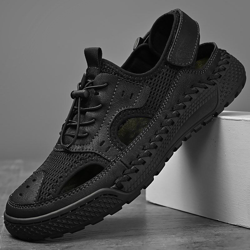 大码凉鞋46夏季透气薄款镂空网z面户外穿沙滩鞋男士休闲运动男鞋4