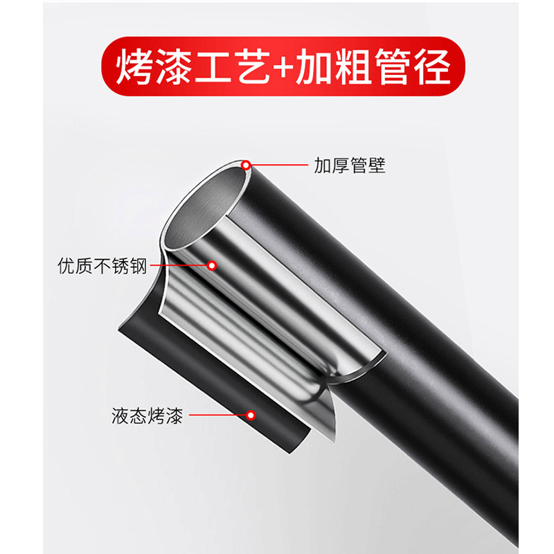 单独L型弧形杆子免m打孔伸缩浴帘杆晾衣杆支伸缩杆化妆室隔板浴室