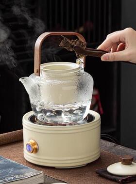 玩物尚置陶玻璃RCDr-69-煮茶器家用水米黄汝窑提梁煮茶陶壶烧壶瓷
