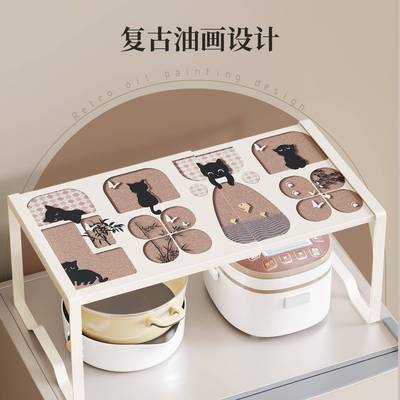 厨房冰箱上方置物22755703架落地单层收小纳波架家用烤箱微炉冰型