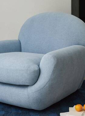 式极简人客厅小户型发懒沙奶油复古设计意VYS师旋转单人沙发椅