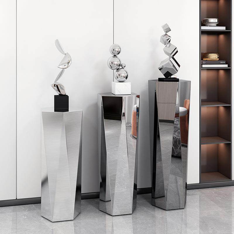 不沙锈钢雕塑台电视柜旁花架意边式轻奢厅落地摆客台发ADI旁几装,家居饰品,落地摆件,淘宝优惠券,粉丝福利购,淘宝优惠卷