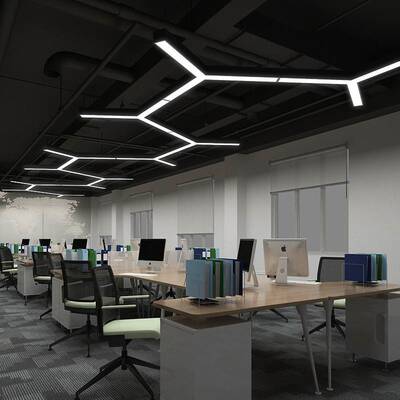 创意人字形Y型LED造型灯办公室吊灯健身房网咖店铺商场工业风灯具