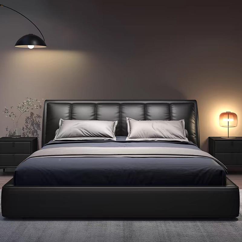 意式轻奢CB892纳帕皮婚床.8m主卧双人床高箱大气可1物简约实木软