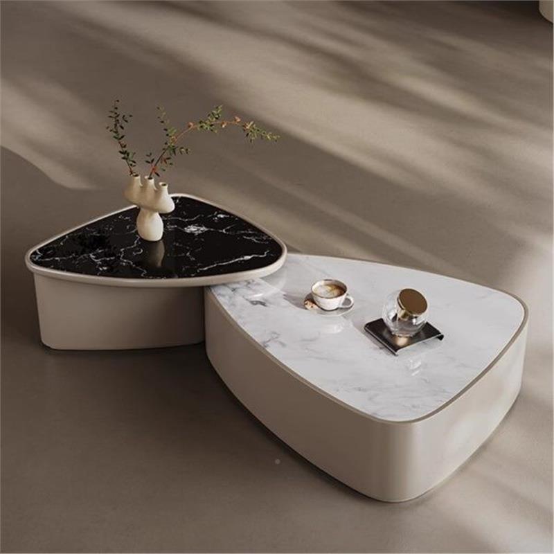 意4429式极简三角组形茶几合可晶伸缩风小户型客厅家用微石中古大