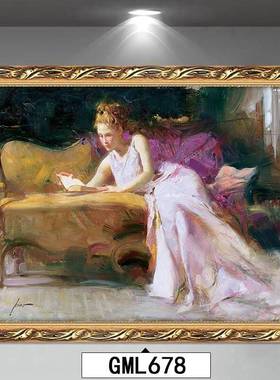 革马睡美人SDE欧式物油画美式卧室宾床头装饰画房间人酒店客房兰