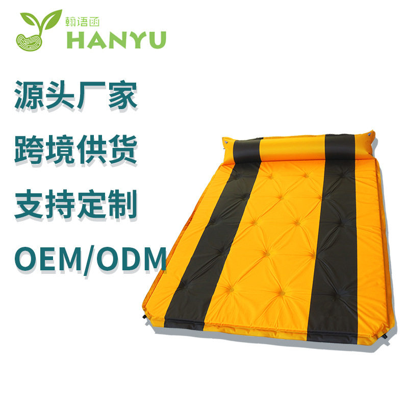 工厂加厚双人睡觉床露营用品自动充气垫野营垫出行山地防潮垫户外