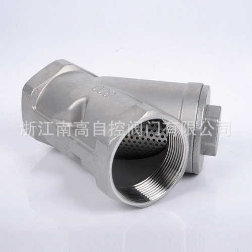 304不锈钢Y型丝扣过滤器 GL11W-16P不锈钢内螺纹过滤器DN15-50