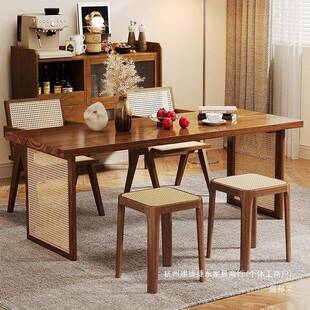 厂家直实凳子可家用叠放藤木编板凳结DKM实销耐用小方凳