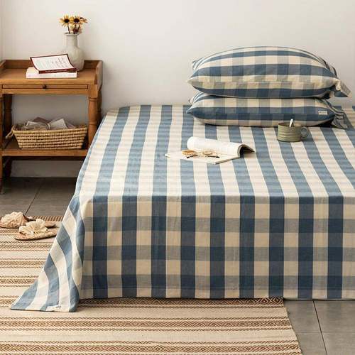 AL100491A类棉床单儿100童单人棉麻老粗布被单三件单件套加直销