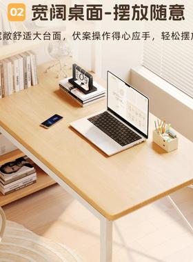 电脑桌简代型约公ZVB家用台现式笔记本桌简易书架办学习桌卧室写