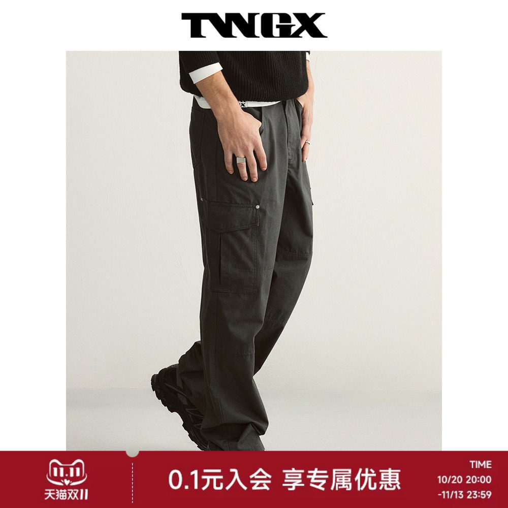 Teenie Weenie小熊男装简约休闲裤男2025春季新款