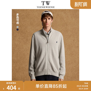 新款 Teenie 男2024冬季 卡通毛针织开衫 Weenie小熊男装