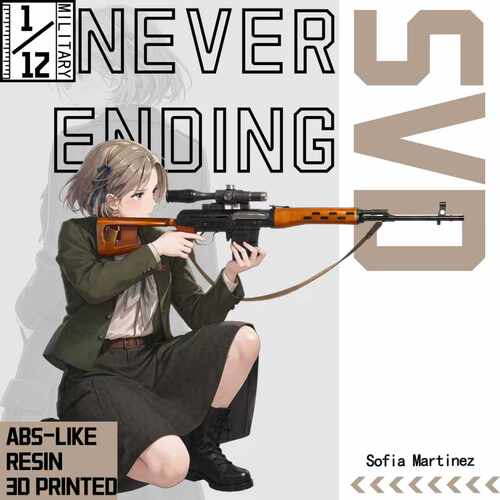 1/12 SVD/SVDS 7.62mm狙击模型 FIGMA配件 适配6寸兵人 不可发射