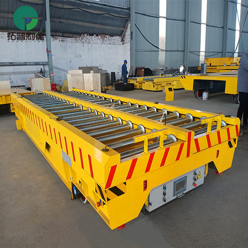 车间轨道电动搬运平车防爆工件转运台面动力滚筒输送工件