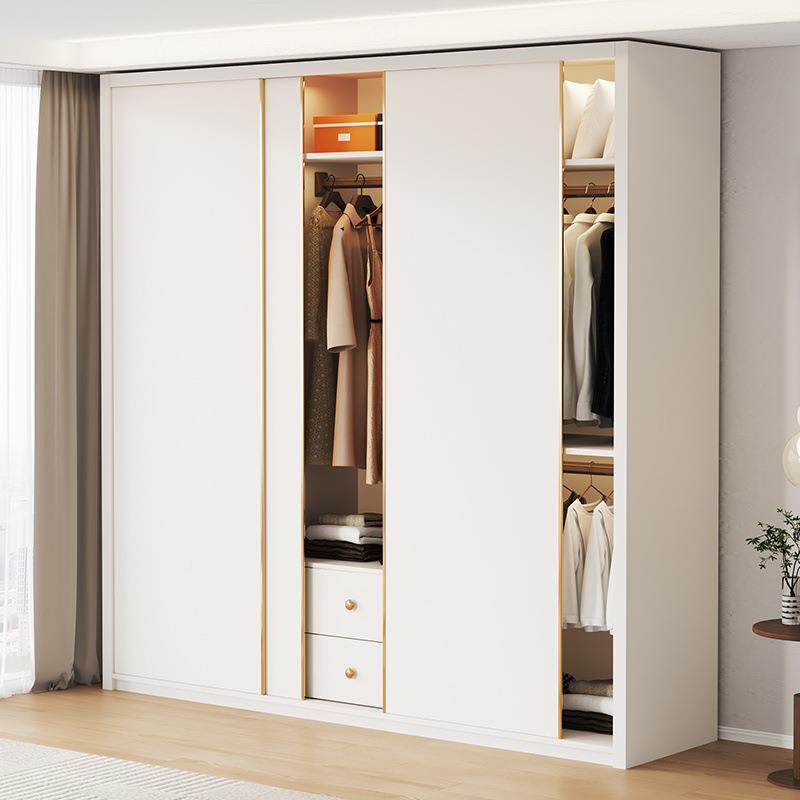 尚然实木EN级推门衣拉柜家用卧室现代简约移柏门小353户型F滑门衣