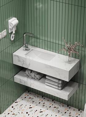 超窄3TYT32145小0cm宽小户洗漱台洗间洗手台手极窄边双层岩板浴室