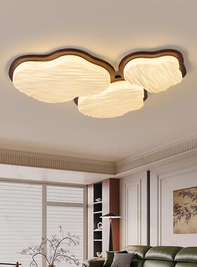 复古客厅主灯全25217木光护眼房谱灯新中式大厅灯中书古实卧室吸