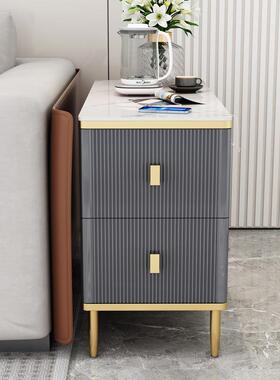 轻奢岩沙厅发边柜边几实木角几茶ZG-67206几储物简约侧客边柜角柜