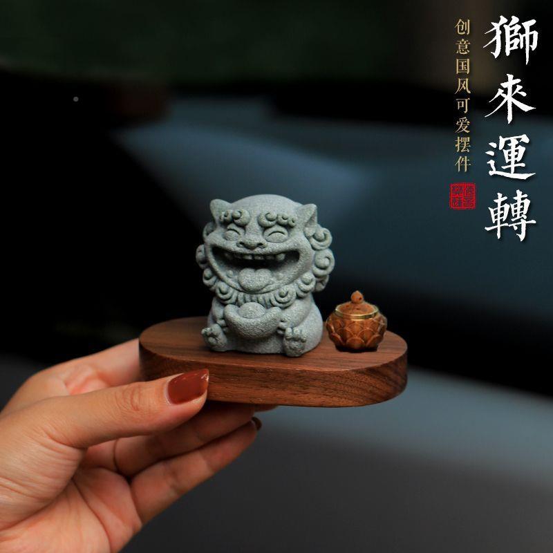 狮Z60H8495来运转貅汽车貔摆件车饰品车载中上控台风内狮爷龙年车