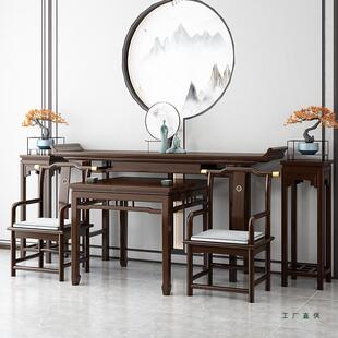 全实木案985供条桌新中式奉农村堂屋简中单堂六件套神台明式供台