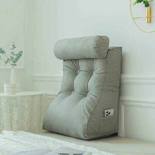 床头软包大背垫床上靠枕护颈垫抱宿舍学靠生简靠约沙发CKU护腰枕