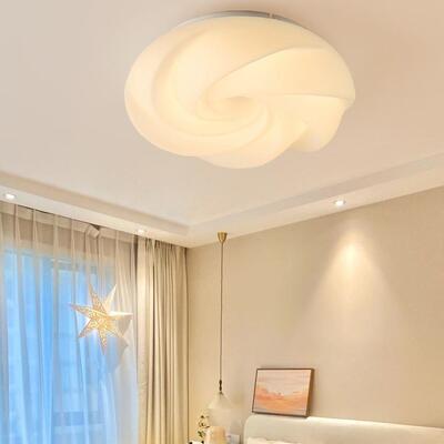 全光卧室玫现谱瑰花创意网红房间滚塑吸顶灯云朵灯代灯简约客9981