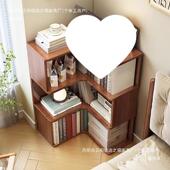 实木靠落墙儿转童架书JEY地置物架多层家用卧室拐角角书柜