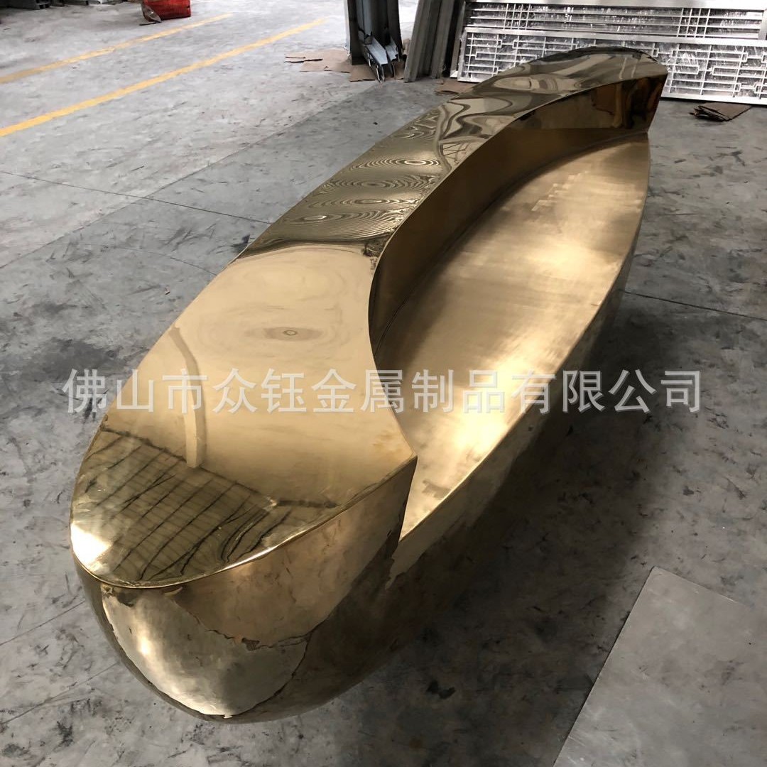 打破常规的科技感异型不锈钢吧台酒店服务台公司接待台