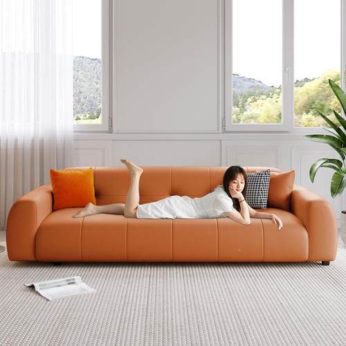 奶风皮人艺沙ZG-73103发客厅简约花小户型现代油直排双三网红棉糖