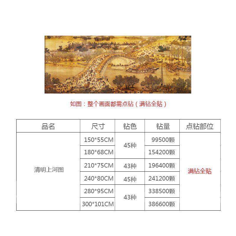 新款5QLLD钻画厅满钻清石明上河客图贴钻十画点钻钻石字绣圆钻砖,居家布艺,钻石绣,淘宝优惠券,粉丝福利购,淘宝优惠卷