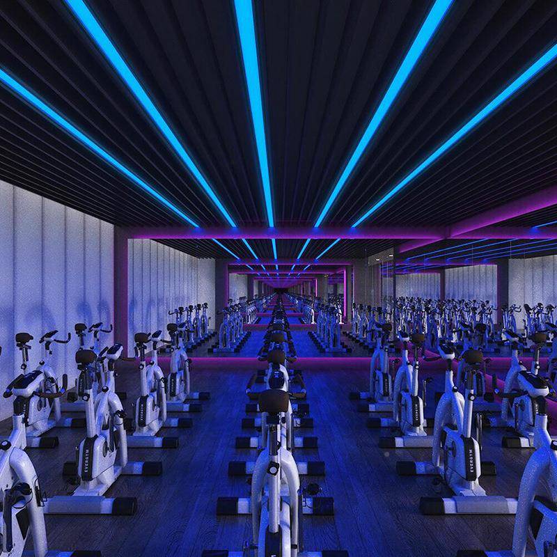 无灯缝拼接长条吊拳馆健房超市网咖舞蹈室个性身七彩变色工无品牌