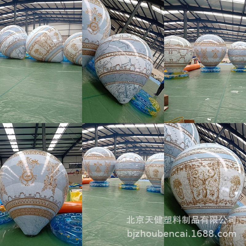 PVC新款升空婚礼热气球气模充气复古风热气球模型商场酒吧装饰球