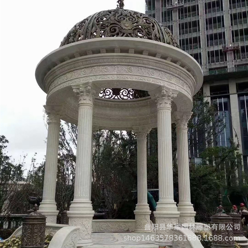 欧式石雕户外庭院凉亭帽顶