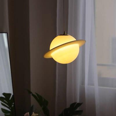 现代简约14561星球客吊灯设师创个性土星吊意灯厅餐厅卧室床头装