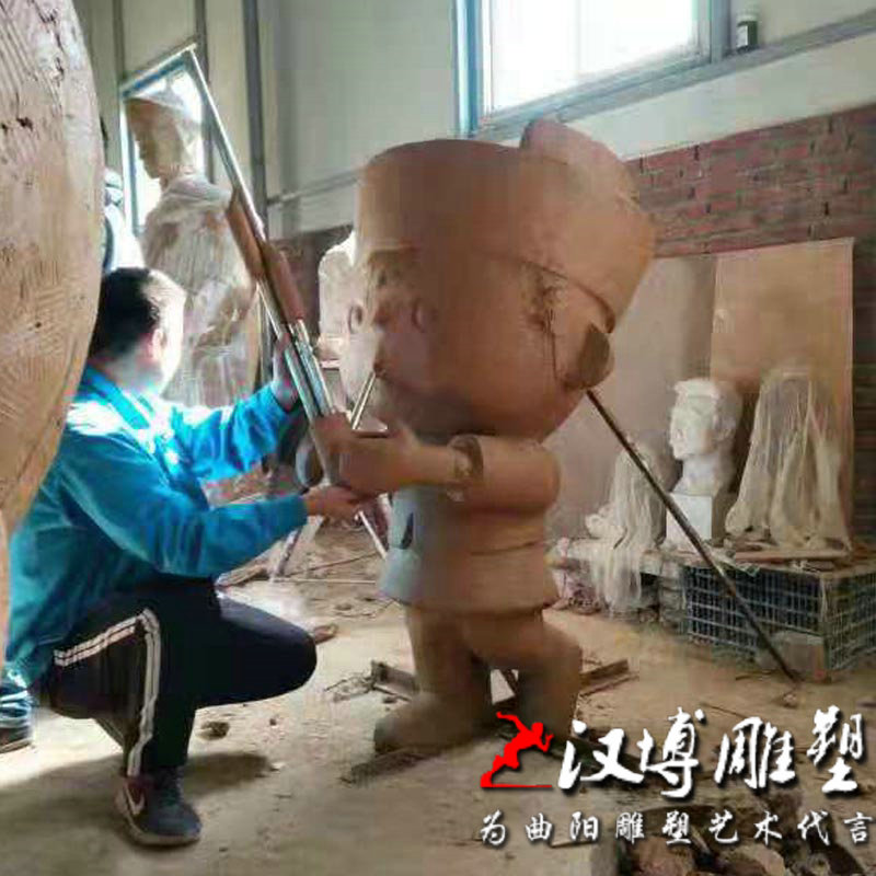卡通娃娃形象雕j塑泥塑模型雕塑制作玻璃钢雕塑彩绘人物城市雕塑