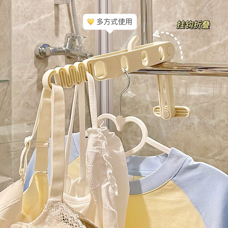 便携折叠衣架塑料l晾晒架家用学生宿舍阳台玻璃护栏支撑式晾衣架图片